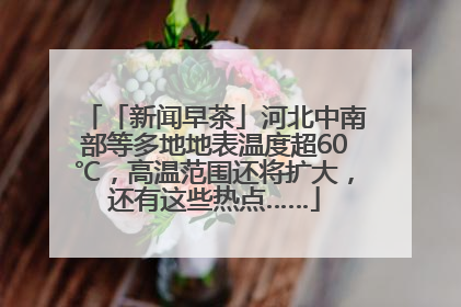 「新闻早茶」河北中南部等多地地表温度超60℃，高温范围还将扩大，还有这些热点……