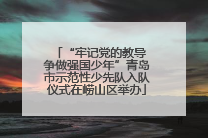 “牢记党的教导 争做强国少年”青岛市示范性少先队入队仪式在崂山区举办