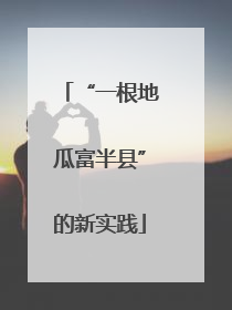 “一根地瓜富半县”的新实践