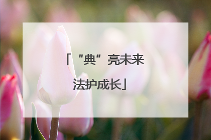 “典”亮未来 法护成长