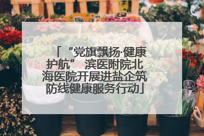 “党旗飘扬·健康护航” 滨医附院北海医院开展进盐企筑防线健康服务行动