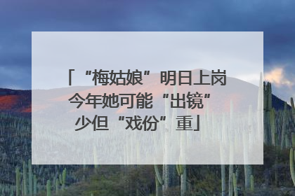 “梅姑娘”明日上岗 今年她可能“出镜”少但“戏份”重