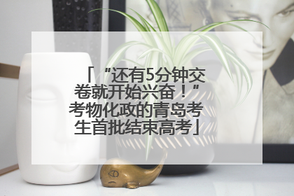 “还有5分钟交卷就开始兴奋！”考物化政的青岛考生首批结束高考