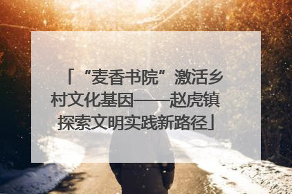 “麦香书院”激活乡村文化基因——赵虎镇探索文明实践新路径