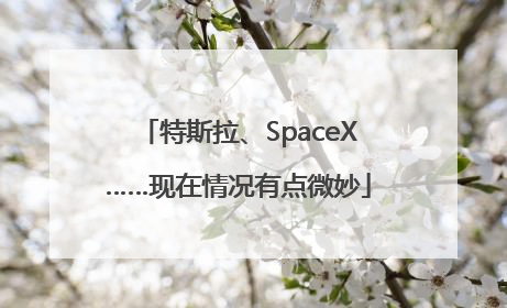 特斯拉、SpaceX……现在情况有点微妙