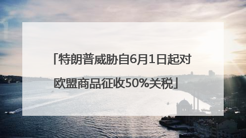 特朗普威胁自6月1日起对欧盟商品征收50%关税