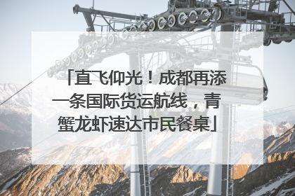 直飞仰光！成都再添一条国际货运航线，青蟹龙虾速达市民餐桌