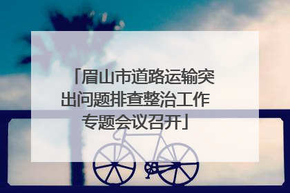 眉山市道路运输突出问题排查整治工作专题会议召开