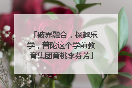 破界融合，探趣乐学，普陀这个学前教育集团育桃李芬芳