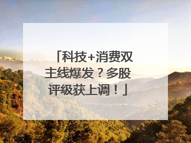 科技+消费双主线爆发？多股评级获上调！