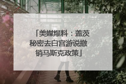美媒爆料：盖茨秘密去白宫游说撤销马斯克政策
