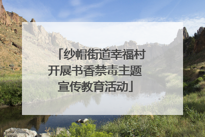 纱帽街道幸福村开展书香禁毒主题宣传教育活动