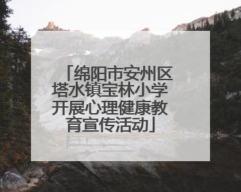 绵阳市安州区塔水镇宝林小学开展心理健康教育宣传活动