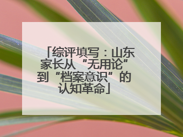 综评填写：山东家长从“无用论”到“档案意识”的认知革命