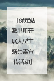 保定站派出所开展大型主题禁毒宣传活动