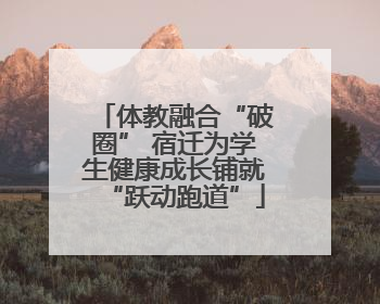 体教融合“破圈” 宿迁为学生健康成长铺就“跃动跑道”