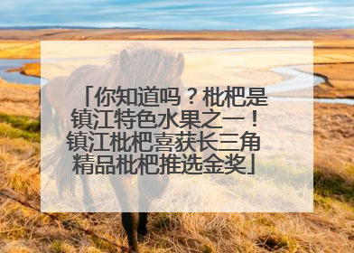 你知道吗？枇杷是镇江特色水果之一！镇江枇杷喜获长三角精品枇杷推选金奖