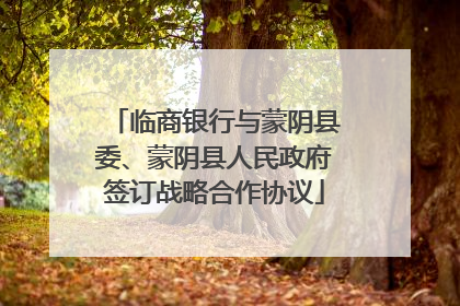 临商银行与蒙阴县委、蒙阴县人民政府签订战略合作协议