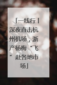 一线行丨深夜直击杭州机场，浙产杨梅“飞”赴各地市场