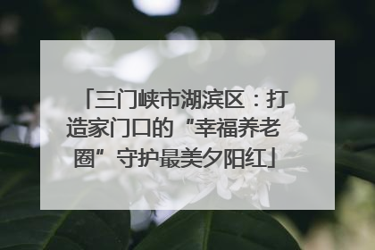 三门峡市湖滨区：打造家门口的“幸福养老圈”守护最美夕阳红