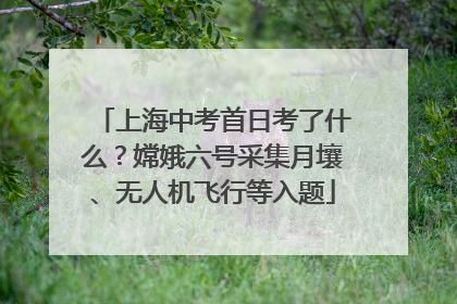 上海中考首日考了什么？嫦娥六号采集月壤、无人机飞行等入题