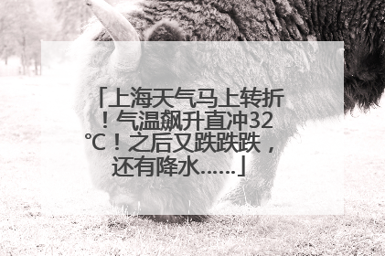 上海天气马上转折！气温飙升直冲32℃！之后又跌跌跌，还有降水……