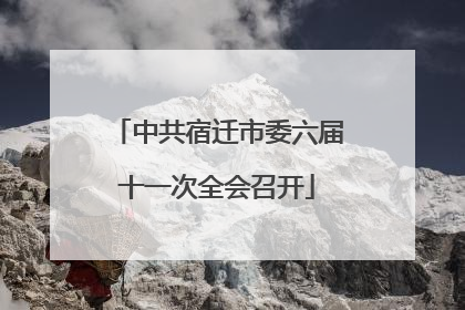 中共宿迁市委六届十一次全会召开