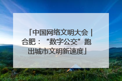 中国网络文明大会｜合肥：“数字公交”跑出城市文明新速度
