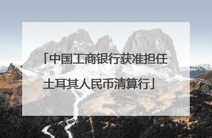中国工商银行获准担任土耳其人民币清算行