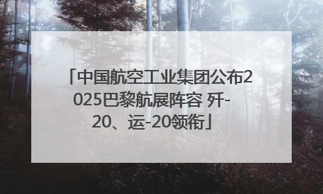 中国航空工业集团公布2025巴黎航展阵容 歼-20、运-20领衔