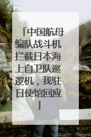 中国航母编队战斗机拦截日本海上自卫队巡逻机，我驻日使馆回应