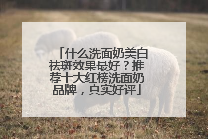 什么洗面奶美白祛斑效果最好？推荐十大红榜洗面奶品牌，真实好评