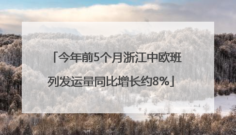 今年前5个月浙江中欧班列发运量同比增长约8%