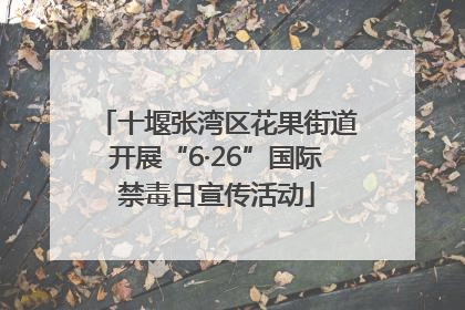 十堰张湾区花果街道开展“6·26”国际禁毒日宣传活动