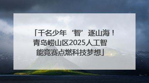 千名少年‘智’逐山海！青岛崂山区2025人工智能竞赛点燃科技梦想