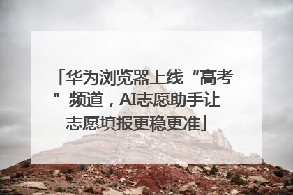 华为浏览器上线“高考”频道，AI志愿助手让志愿填报更稳更准