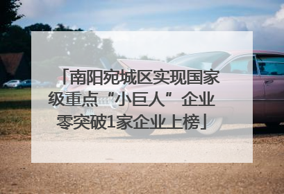 南阳宛城区实现国家级重点“小巨人”企业零突破1家企业上榜