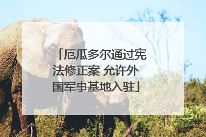 厄瓜多尔通过宪法修正案 允许外国军事基地入驻