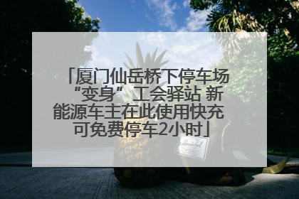 厦门仙岳桥下停车场“变身”工会驿站 新能源车主在此使用快充 可免费停车2小时