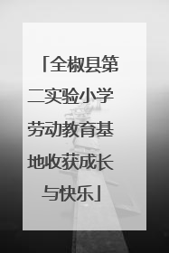 全椒县第二实验小学劳动教育基地收获成长与快乐