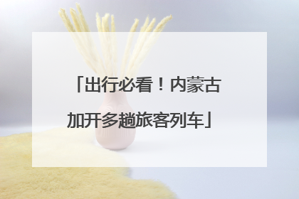出行必看！内蒙古加开多趟旅客列车