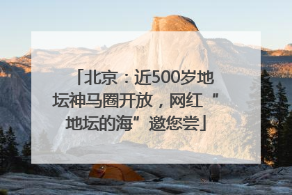 北京：近500岁地坛神马圈开放，网红“地坛的海”邀您尝