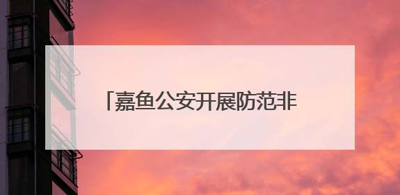 嘉鱼公安开展防范非法金融活动集中宣传