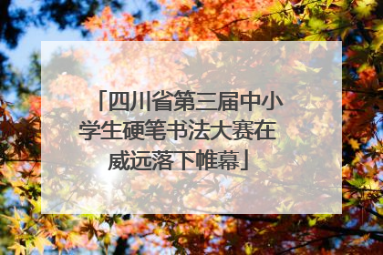 四川省第三届中小学生硬笔书法大赛在威远落下帷幕