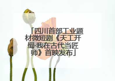 四川首部工业题材微短剧《天工开蜀·我在古代当匠师》首映发布