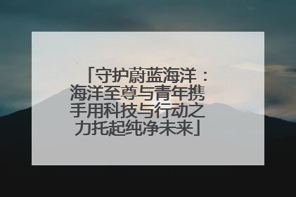 守护蔚蓝海洋：海洋至尊与青年携手用科技与行动之力托起纯净未来