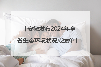 安徽发布2024年全省生态环境状况成绩单