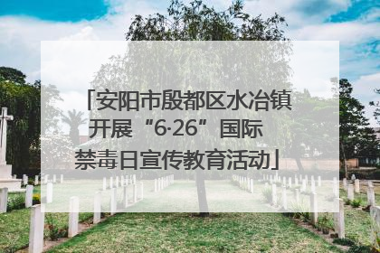 安阳市殷都区水冶镇开展“6·26”国际禁毒日宣传教育活动