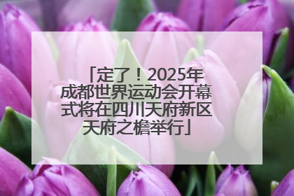 定了！2025年成都世界运动会开幕式将在四川天府新区天府之檐举行