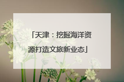 天津：挖掘海洋资源打造文旅新业态